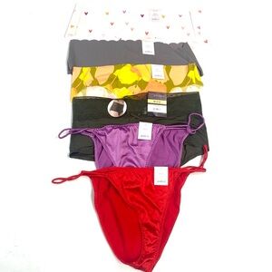 (Lot of 6) Auden - 5 & No boundaries - 1 women’s panties, Size M, NWT